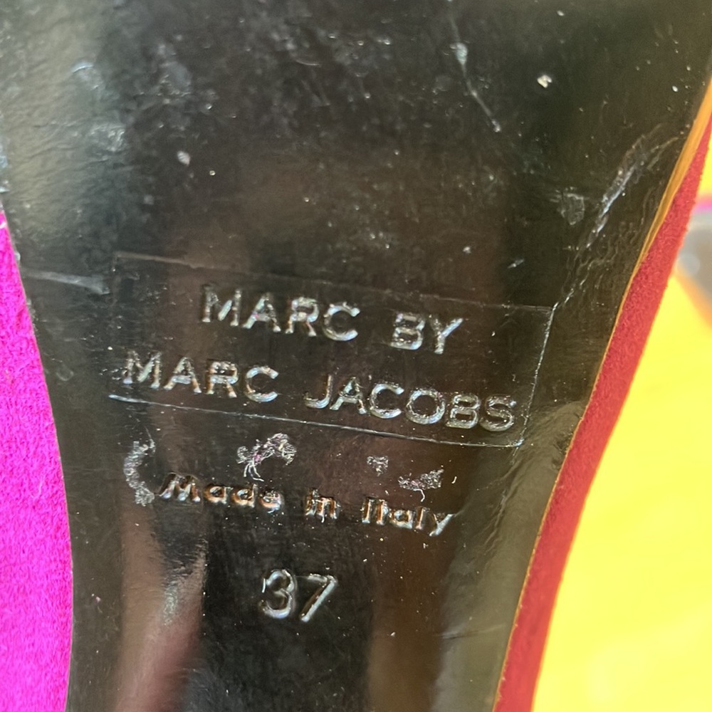 Marc By Marc Jacobs purple suede ankle boots. Sculptural heel. Size 37 - Picture 10 of 10
